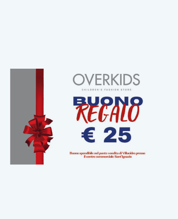 Gift card Overkids Villacidro 25 euro