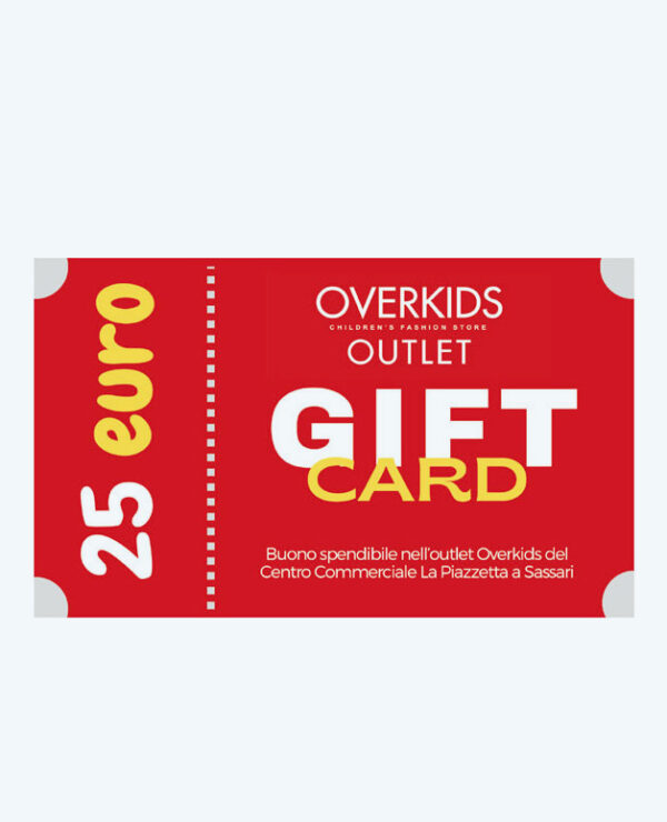 Gift card Overkids Sassari 25 euro